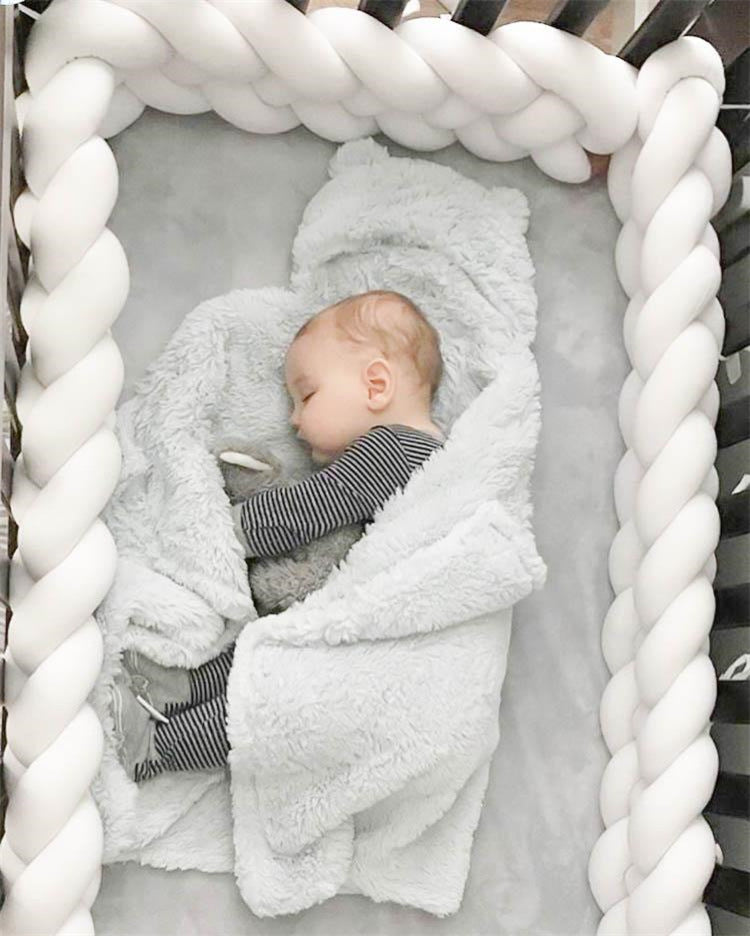 Maliben Handwoven Baby Crib Bumper Pillow — Braided, Non-Toxic