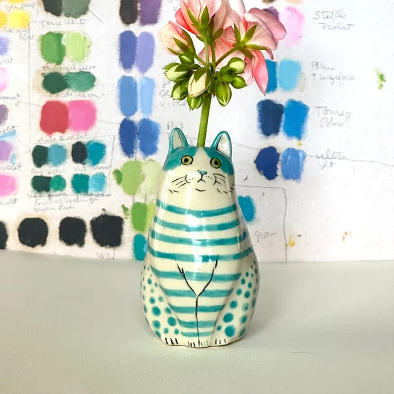 Maliben | Polka Dot Cat Vase