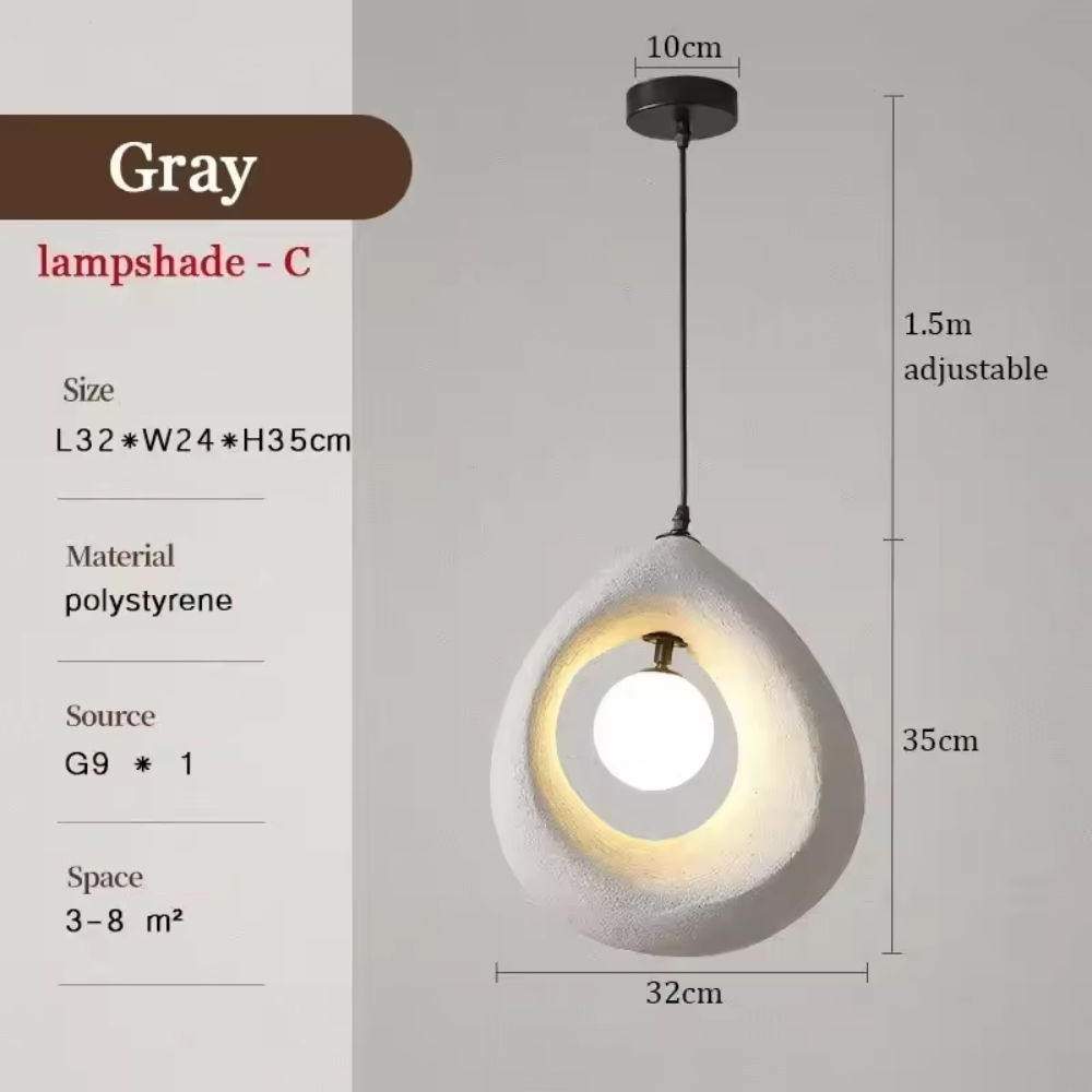 Maliben | Japanese Wabi Sabi Pendant Lamp With Minimalist Design