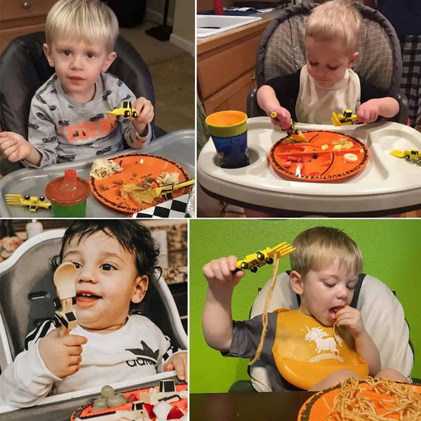 Maliben | Bulldozer Children's Dinner Set