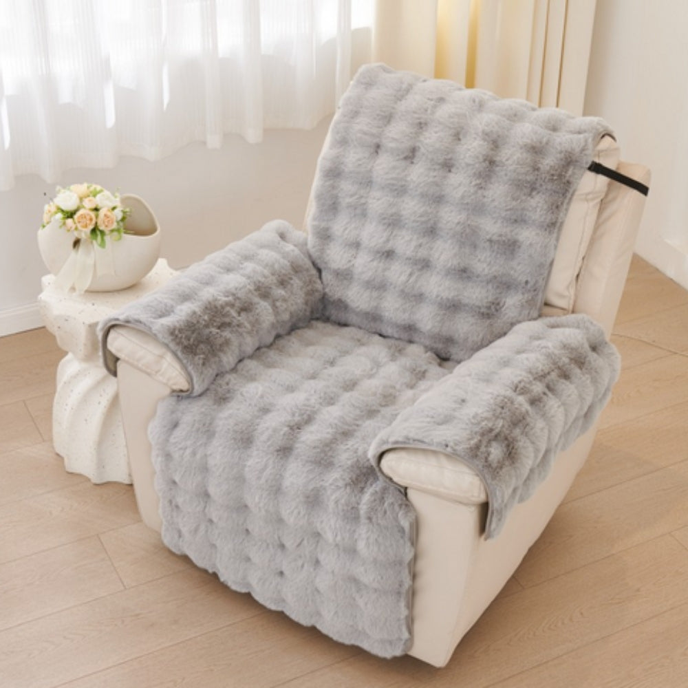 Maliben | Faux Fur Recliner Sofa Cover