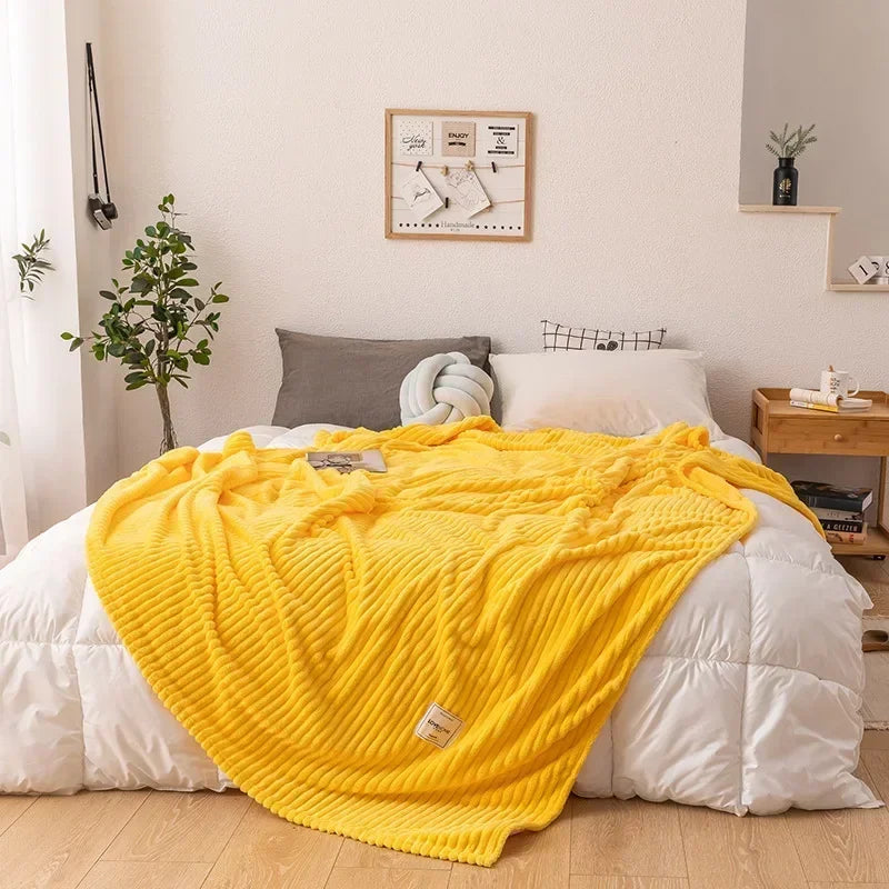 Maliben Thick Flannel Autumn Blanket - WarmHaven