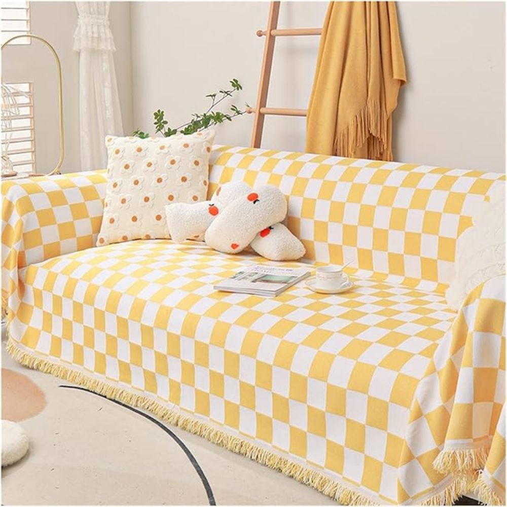 Maliben | Checkerboard Anti-Scratch Sofa Cover