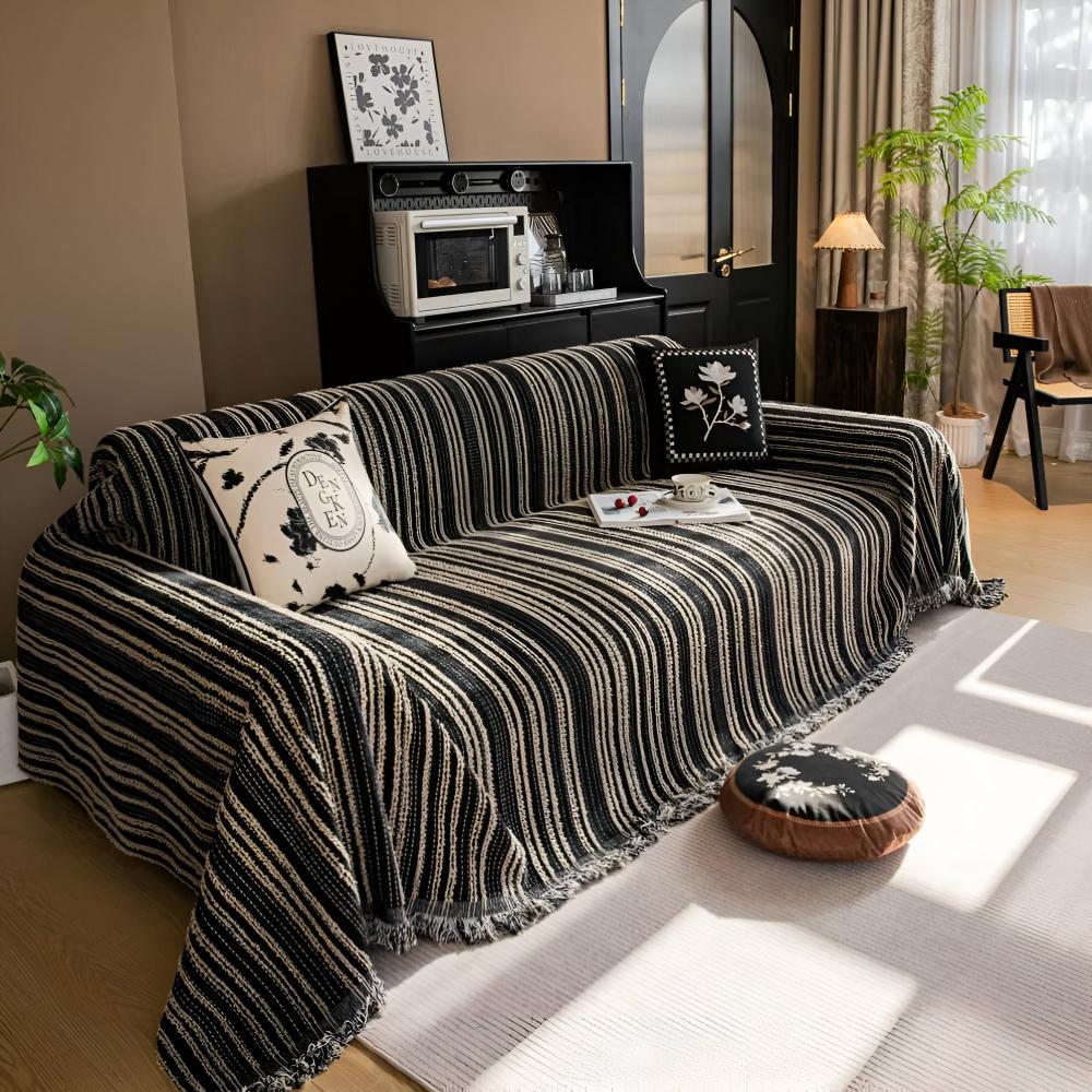 Maliben | Regal Stripes Chenille Sofa Cover