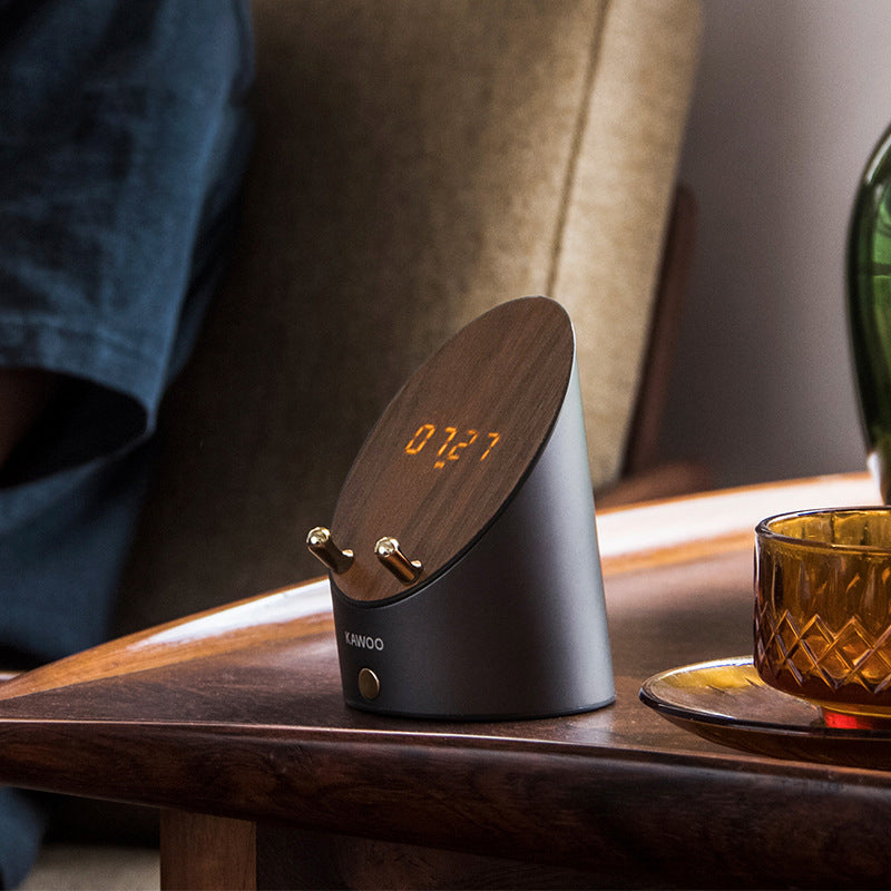 Maliben | Wireless Induction Bluetooth Desktop Mini Speaker, With Clock, Alarm, Phone Holder, No Bluetooth Connection Required