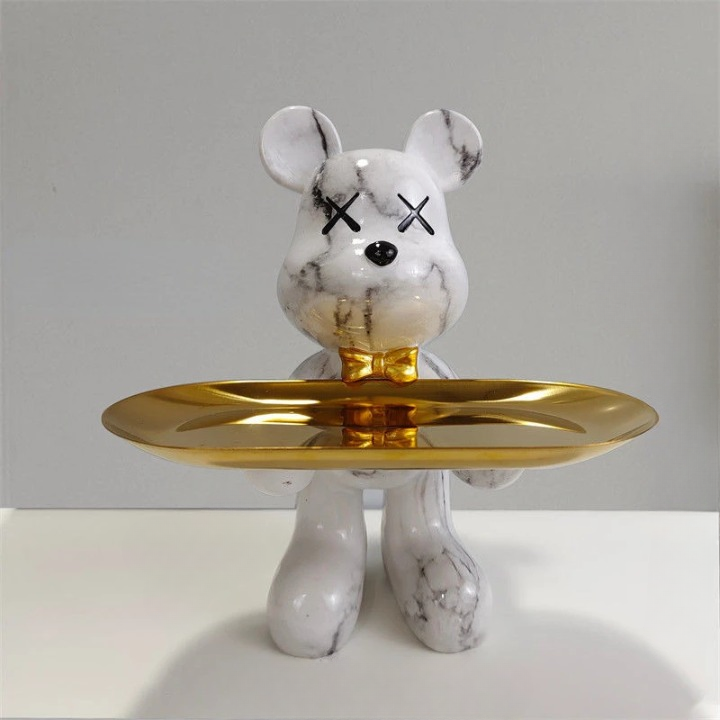 Maliben | Bear Statue With Tray