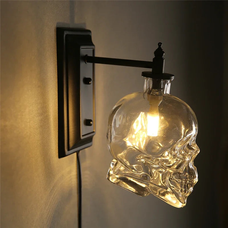 Maliben | Gothic Skull Bottle Retro Wall Lamp