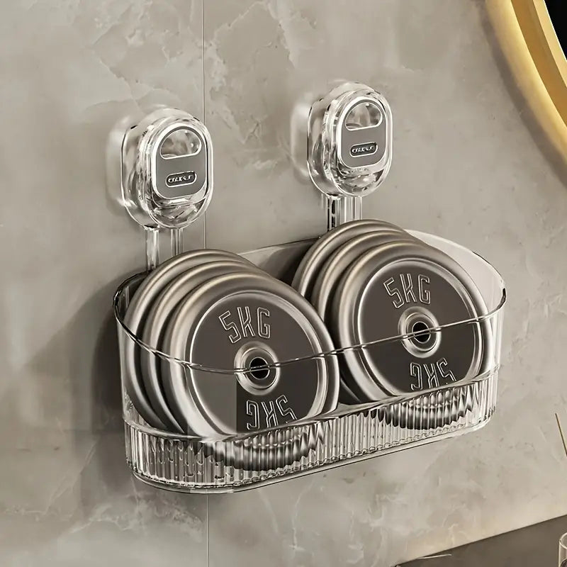 Maliben | No-Drill Bathroom Suction Cup Storage Box