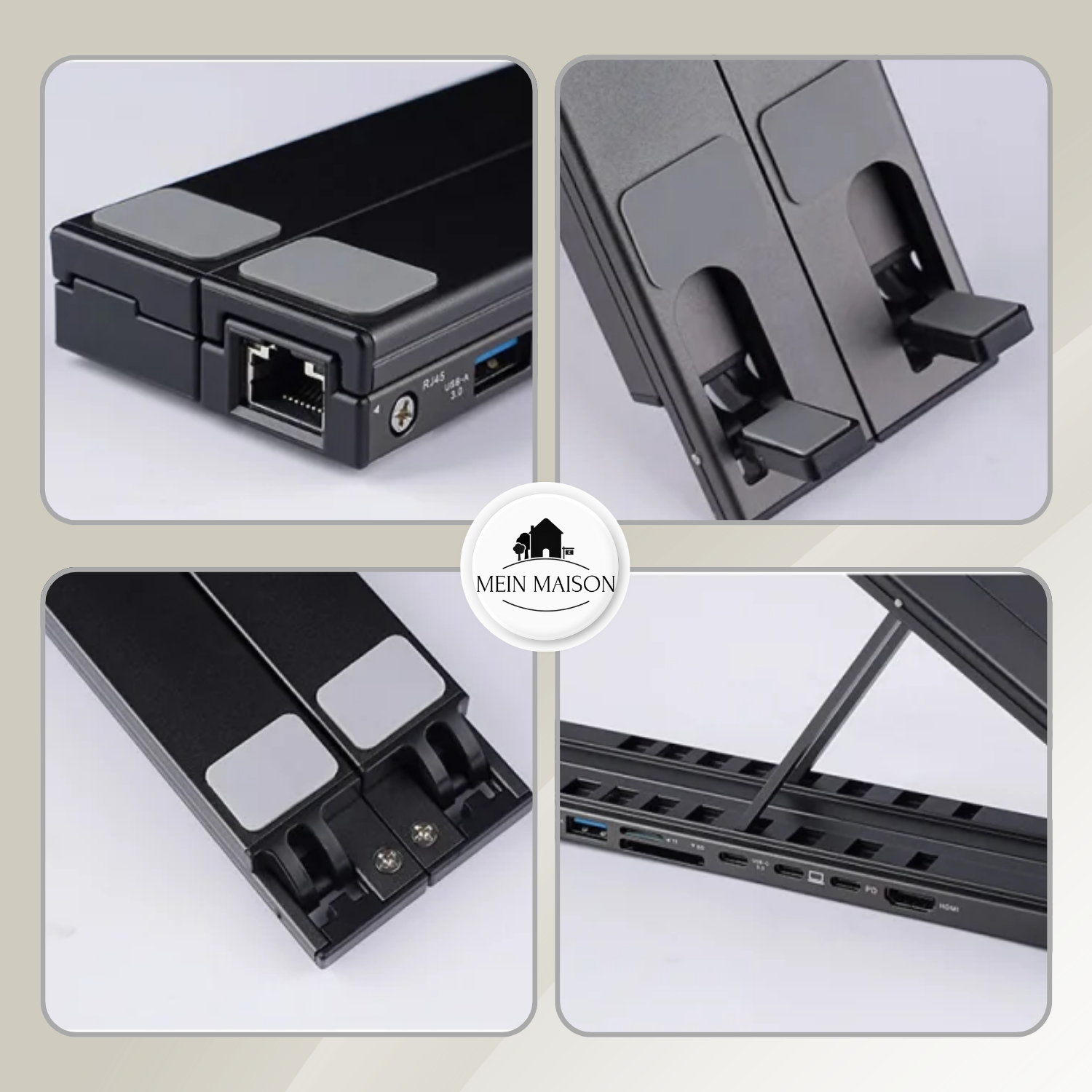 Maliben | Prodock StAnd – 8-In-1 Laptop Riser and Hub Combined!