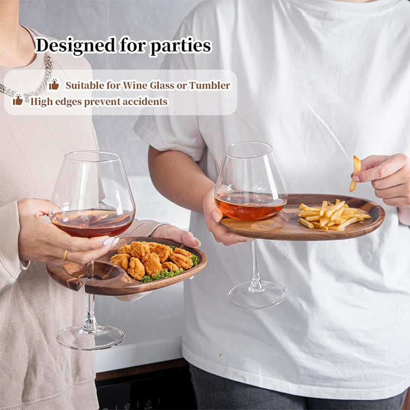 Maliben | Appetizer Plate With Wine Glass Holder