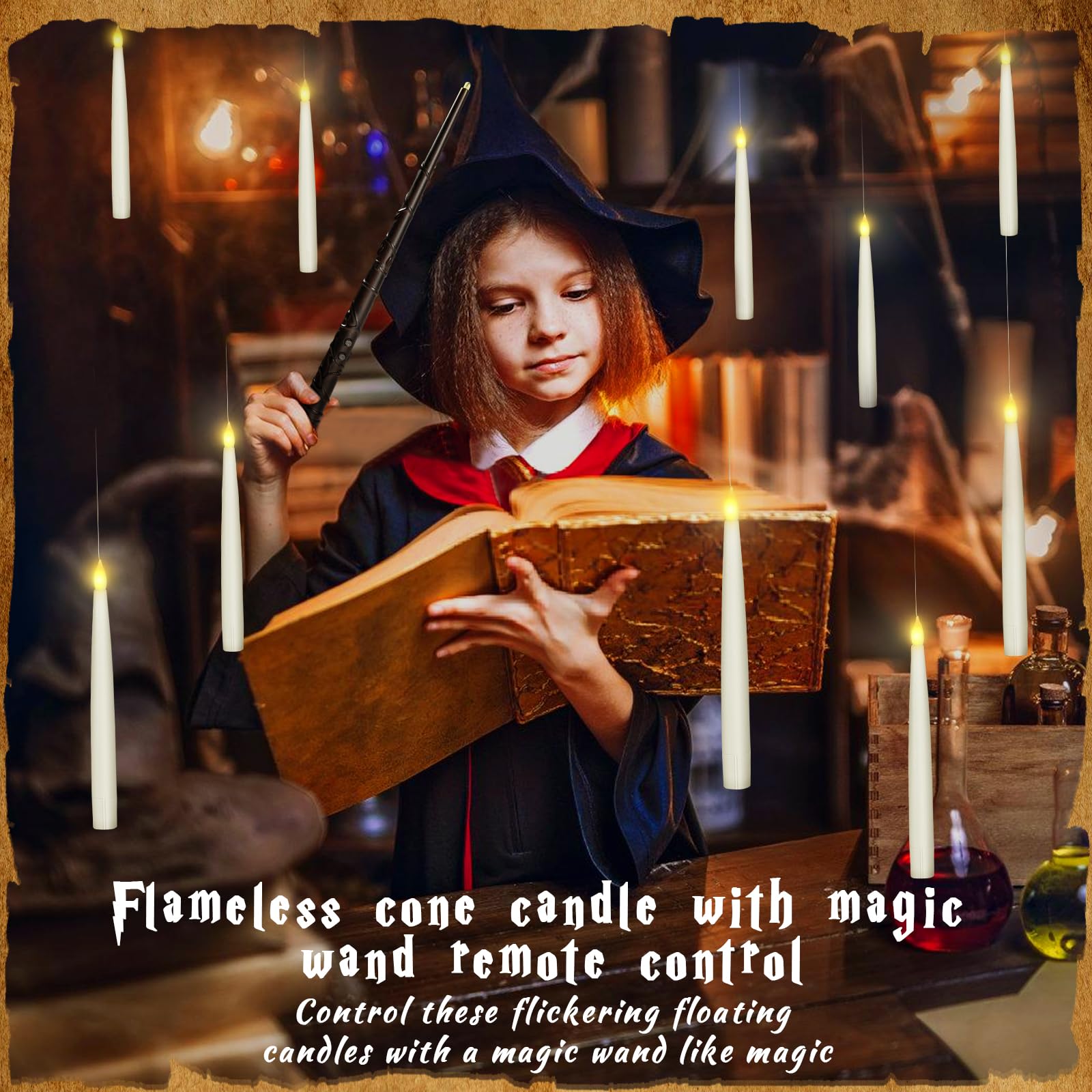 Maliben | Lumos Magic Candles With Wand