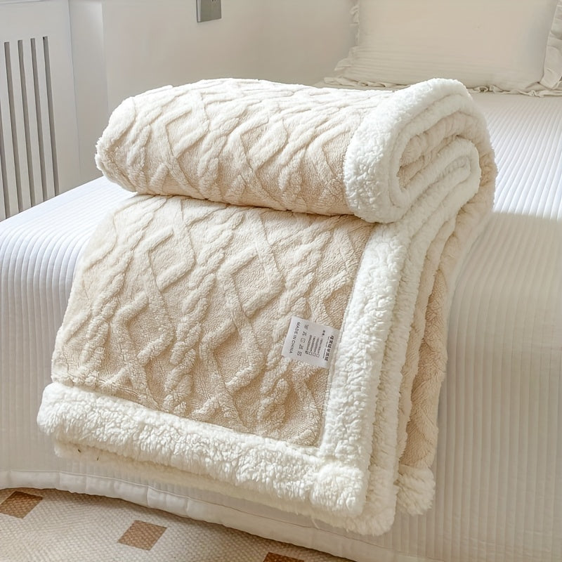 Maliben | Stylish Reversible Fleece Blanket For Ultimate Comfort And Warmth