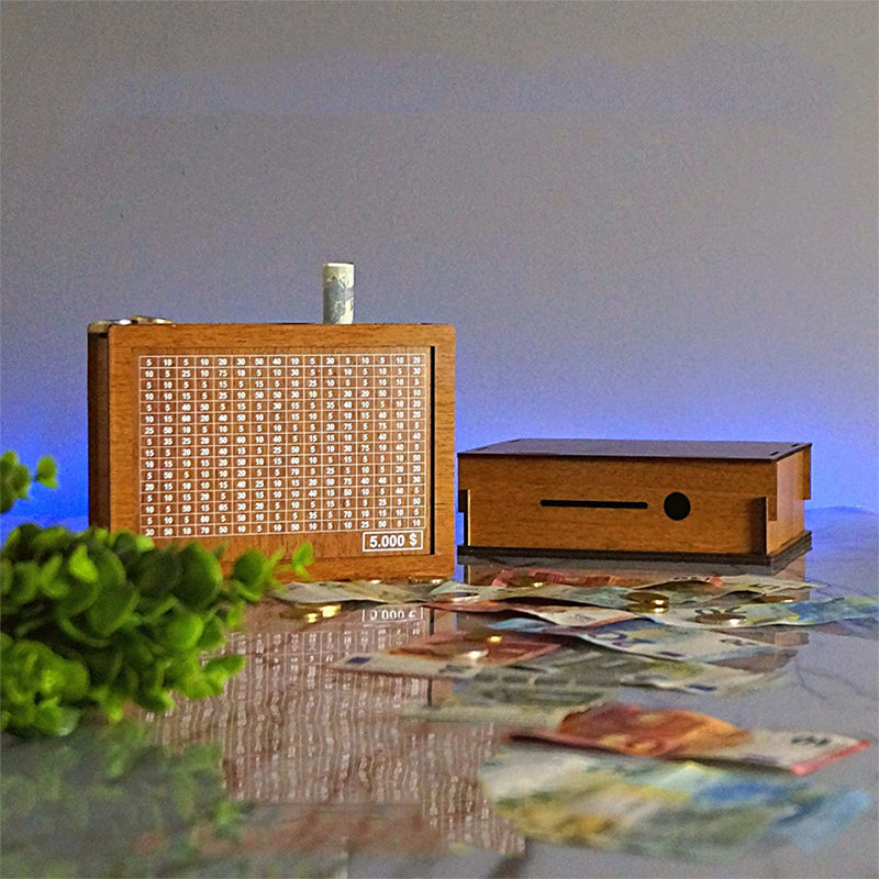 Maliben | Wooden Piggy Bank With Counter
