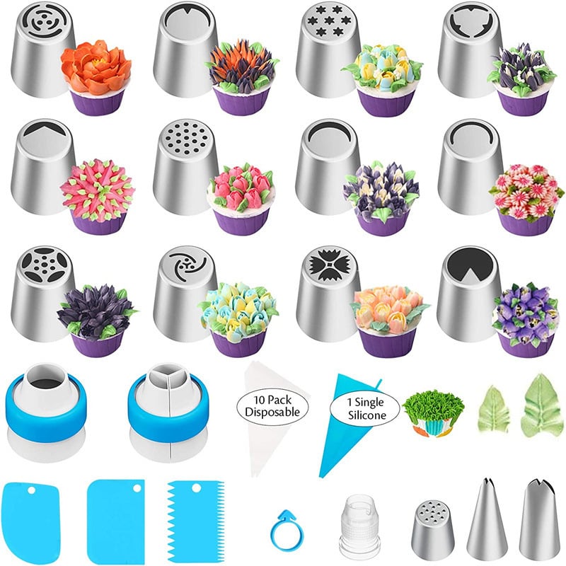Maliben TitanSplendor Cake Decorating Set — Stainless Steel