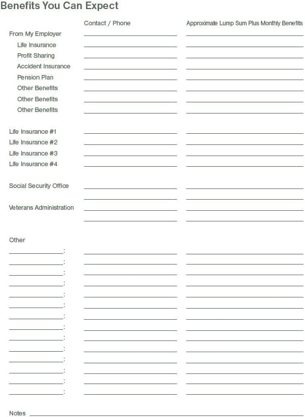 Maliben End-of-Life Planning Organizer — Important Documents Binder