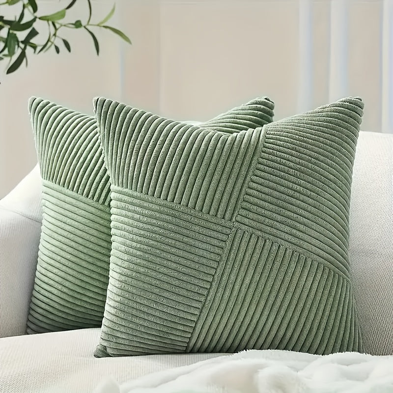 Maliben | Nordliv Pillowcase Set | Boho Style | Soft Cord | 2 Pieces, 45×45 Cm, 50x50cm