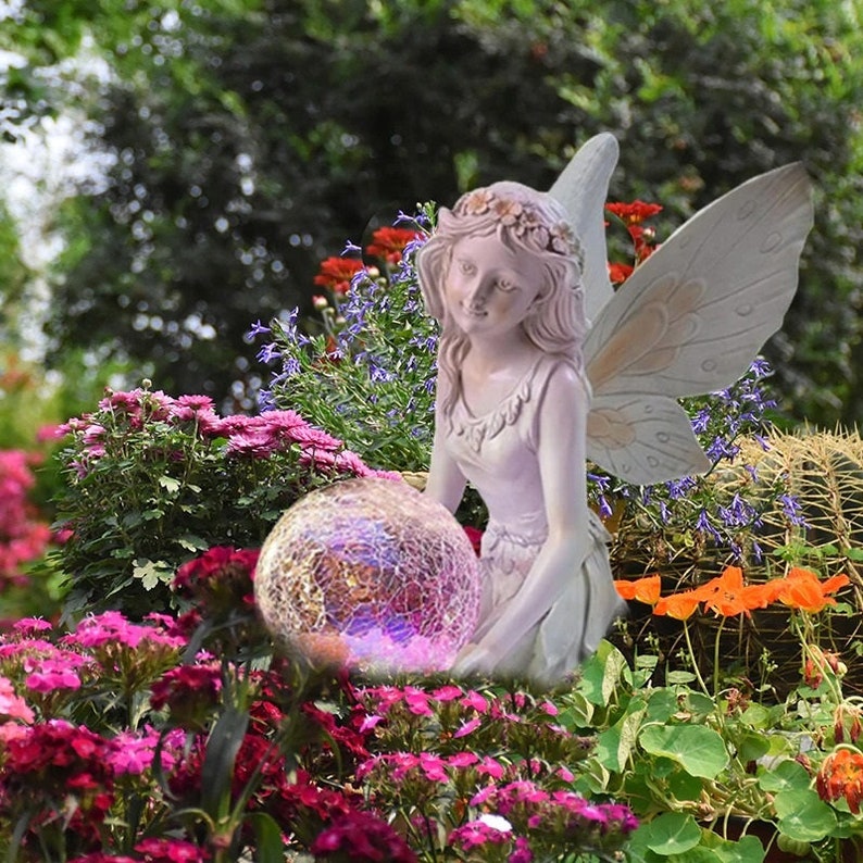 Maliben | Home Garden Solar Energy Decoration Fairy Statue