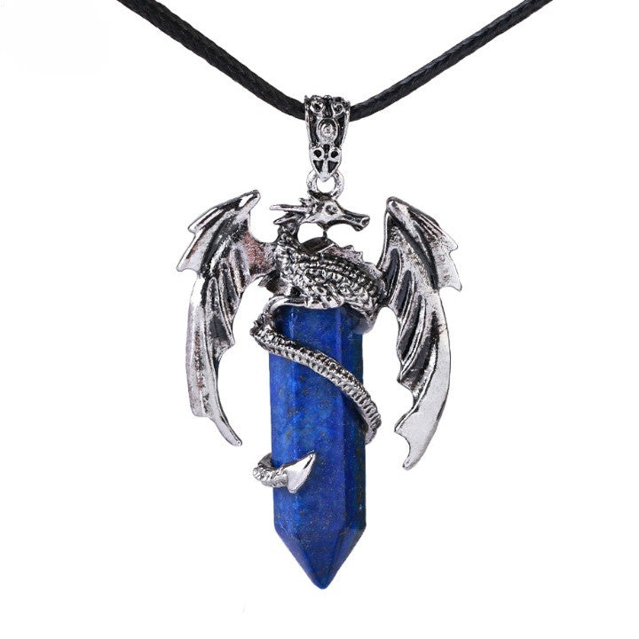 Maliben | Bohemian Style Natural Mystic Gemstone Dragon Necklace