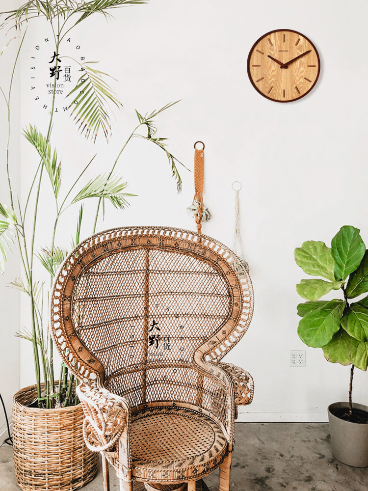Maliben | Minimalistic Quiet Wooden Wall Clock 12 Inch