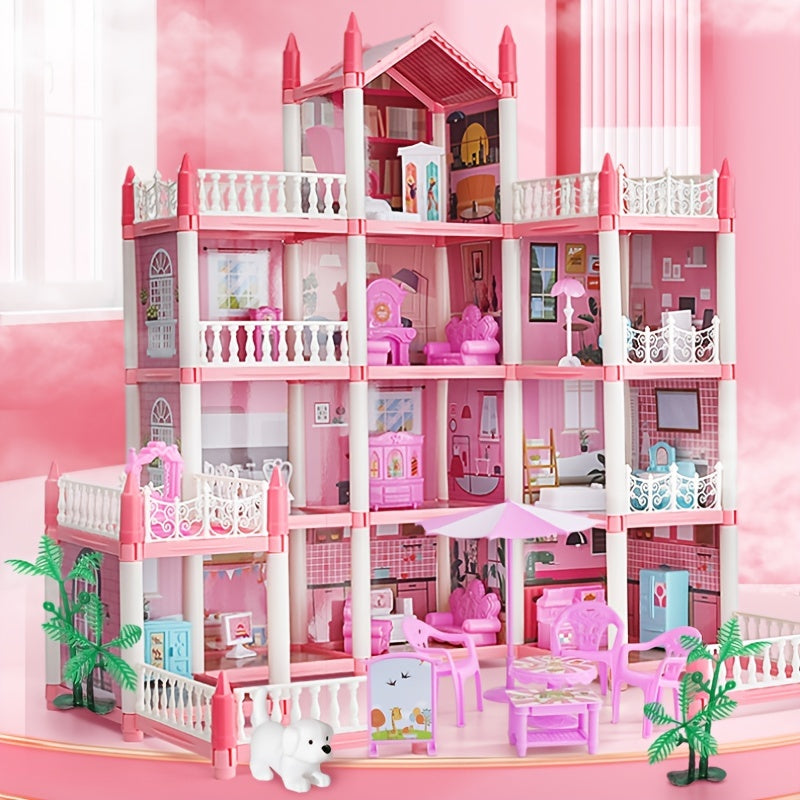 Maliben | Wonderland Dollhouse | Magical Mini World - Diy Princess Castle With Led Lighting