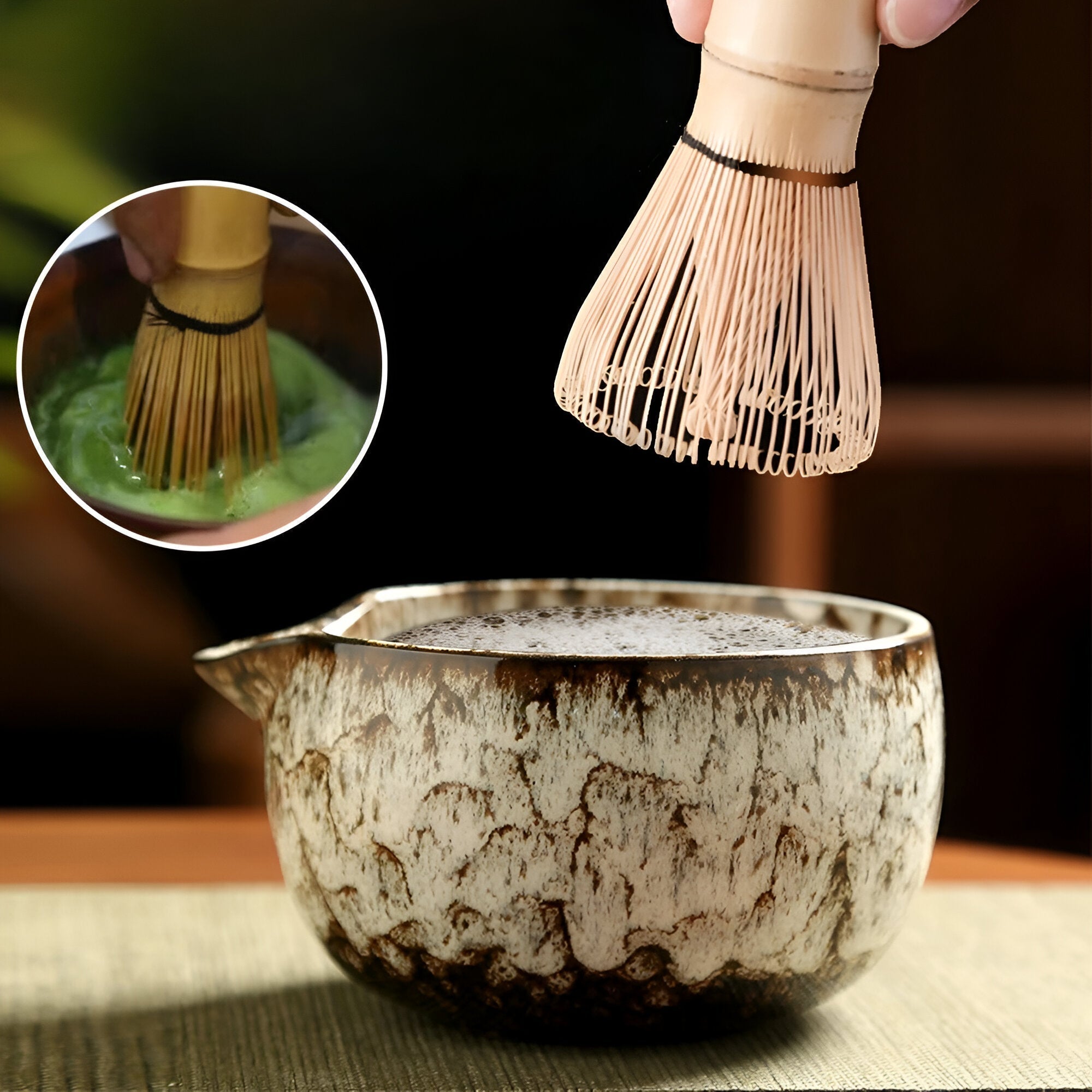 Maliben | Traditional Matcha Tea Set – 6-Piece Authentic Japanese Matcha Kit – Premium Bamboo & Ceramic