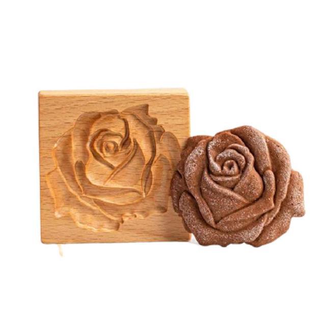 Maliben | Wooden Cookie Mold Set | Engraved Pastry Stamps | Gingerbread & Biscuit Press