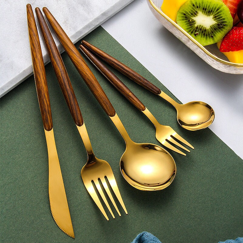 Maliben | Wooden Handle Cutlery Set