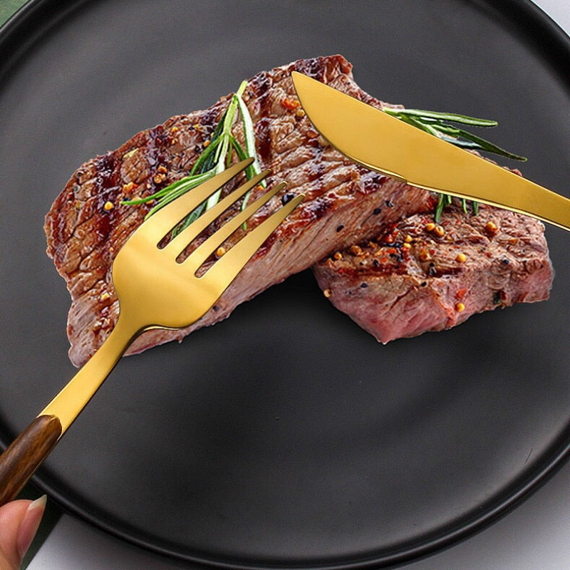 Maliben | Wooden Handle Cutlery Set