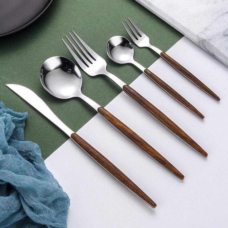 Maliben | Wooden Handle Cutlery Set