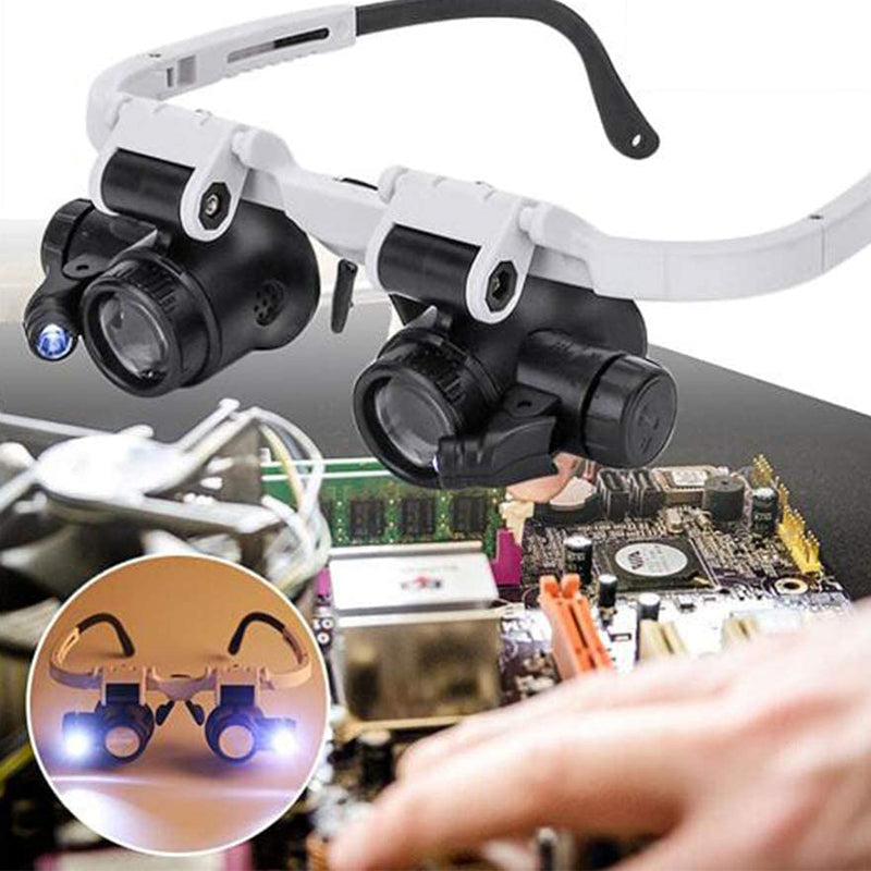 Maliben | Magnifying glasses with LED lamps for double eyes