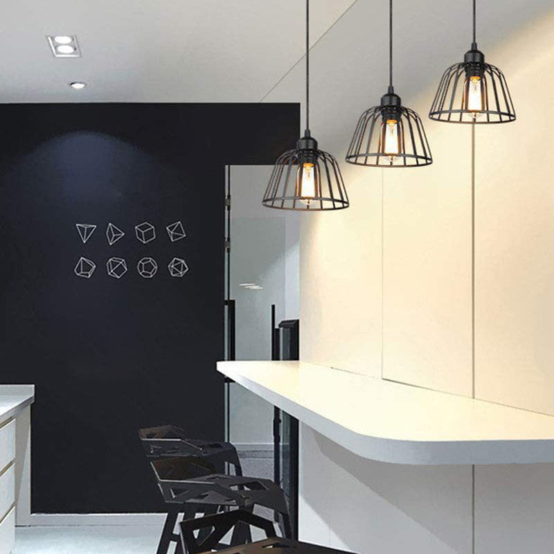 Maliben | Ironsphere Pendant - Black Industrial Iron Pendant Light For Modern Interiors
