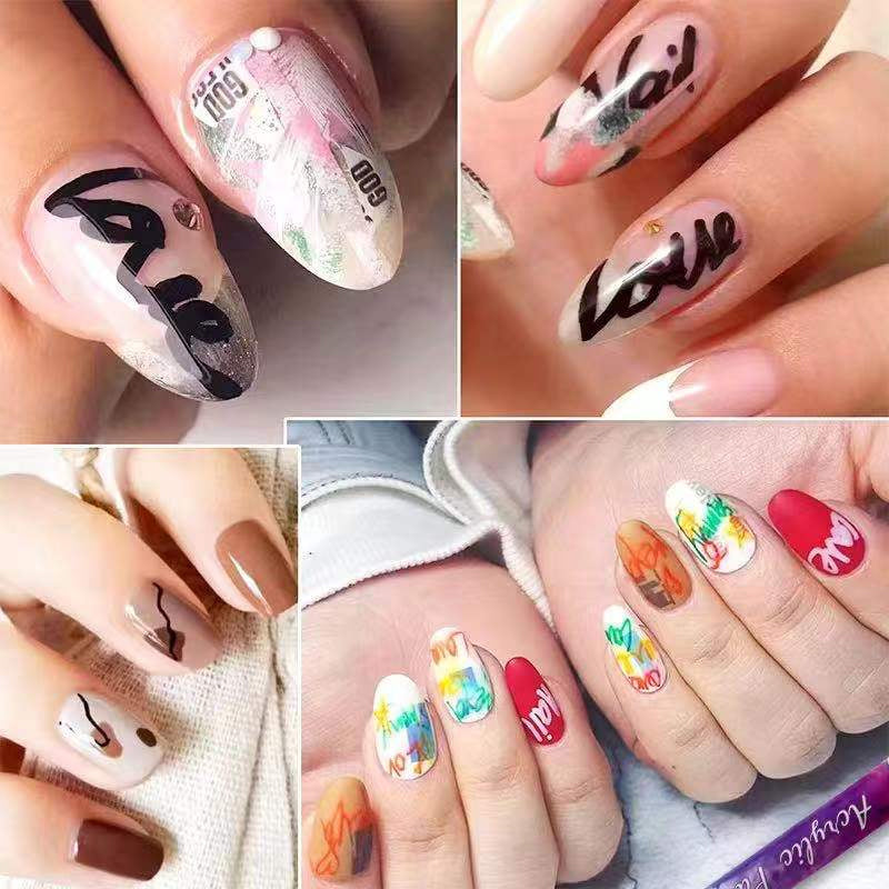 Maliben | 12-Color Ultra-Thin Curved Nail Pencil