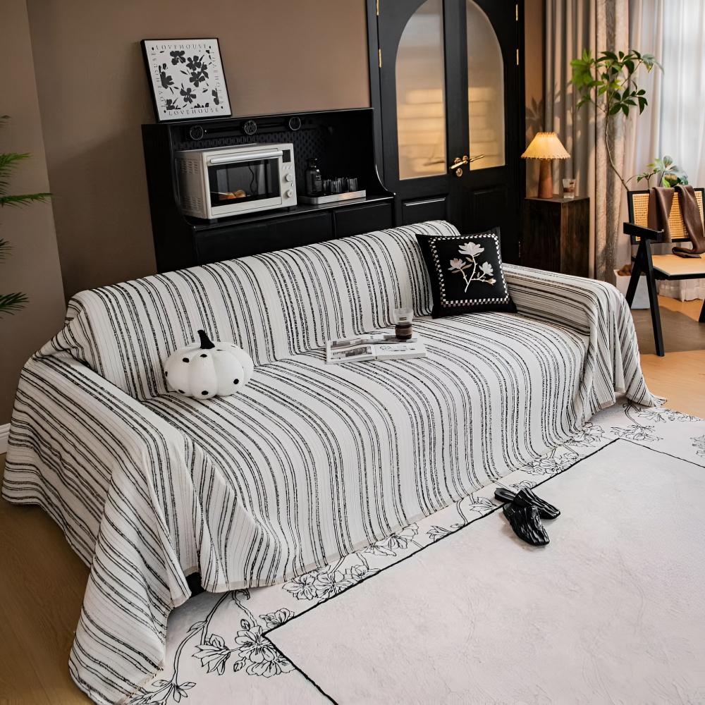 Maliben | Regal Stripes Chenille Sofa Cover