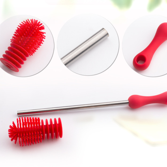 Maliben | Silicone Bottle Brush With Replaceable Head – Cleaning Brush For Baby Bottles