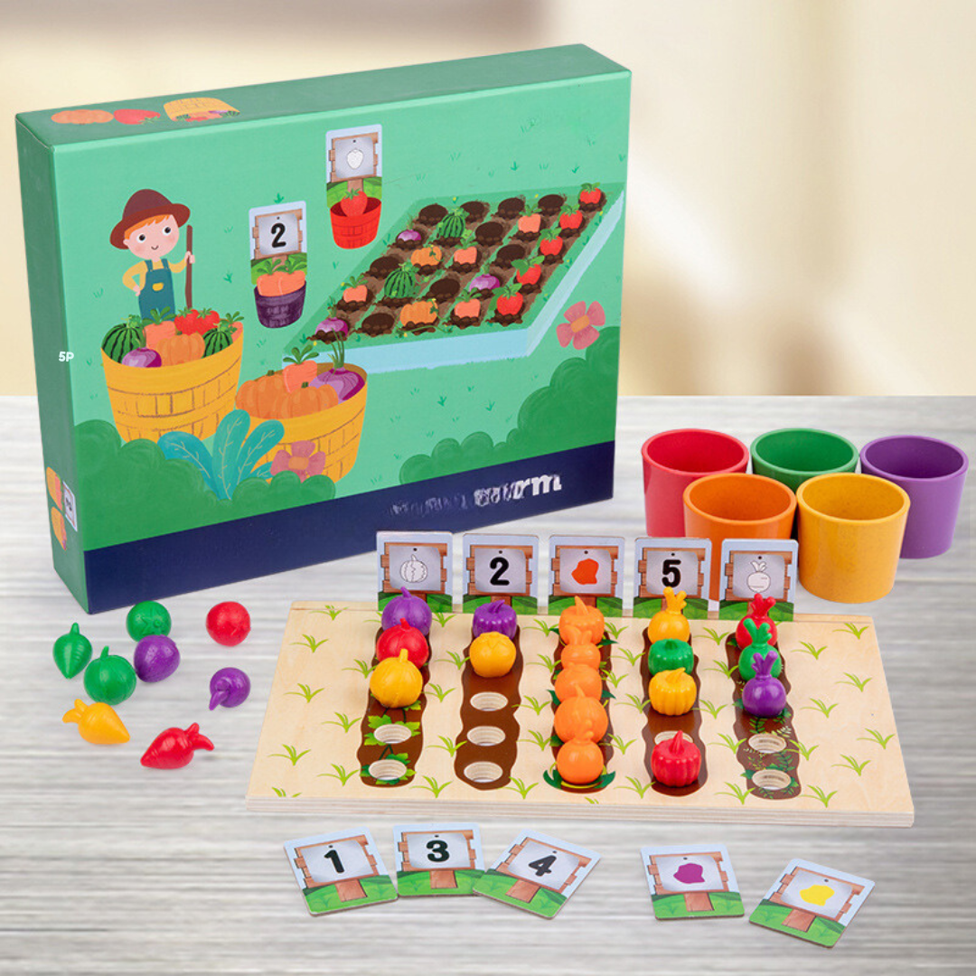 Maliben | Montessori Colors & Numbers Farm Learning Game