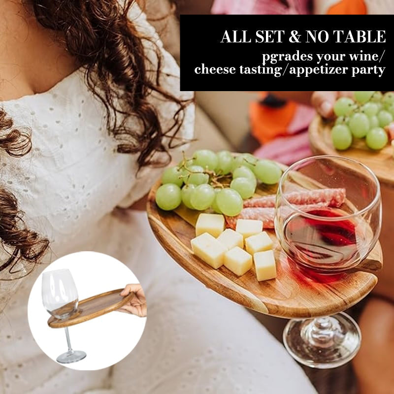 Maliben | Appetizer Plate With Wine Glass Holder