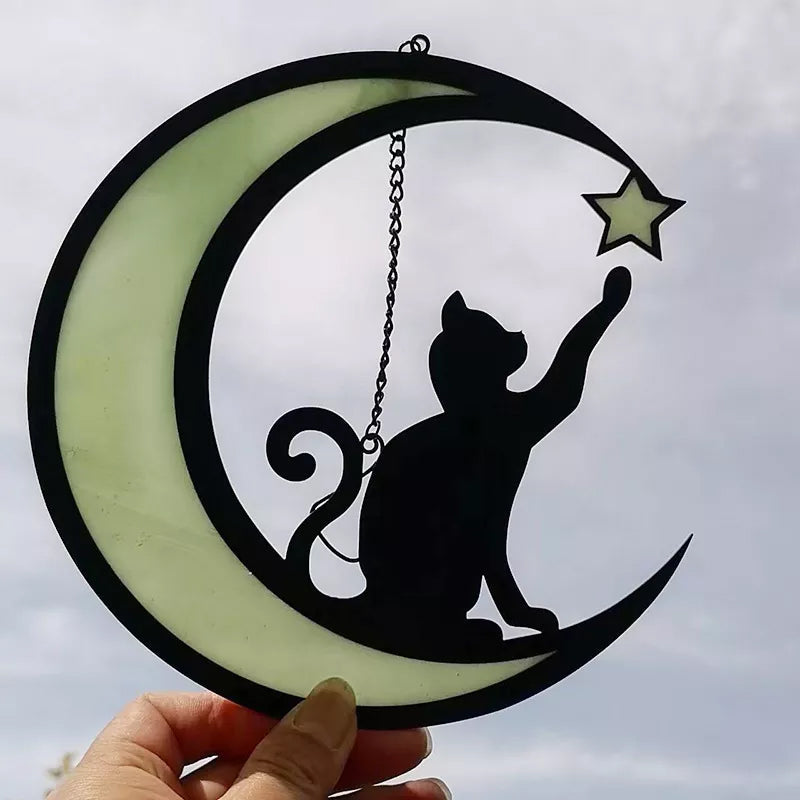 Maliben | Moon Cat Decoration Pendant Made Of Acrylic