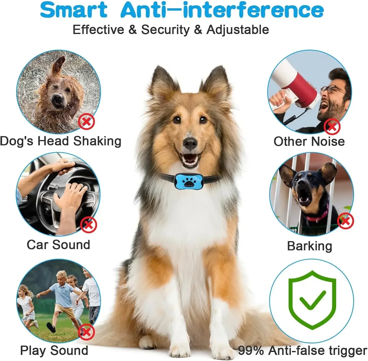 Maliben | Anti-Bark Dog Collar – Stop Unwanted Barking with the BarkBuddy Vibration Training Collar for Dogs
