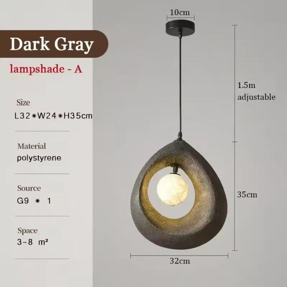 Maliben | Japanese Wabi Sabi Pendant Lamp With Minimalist Design