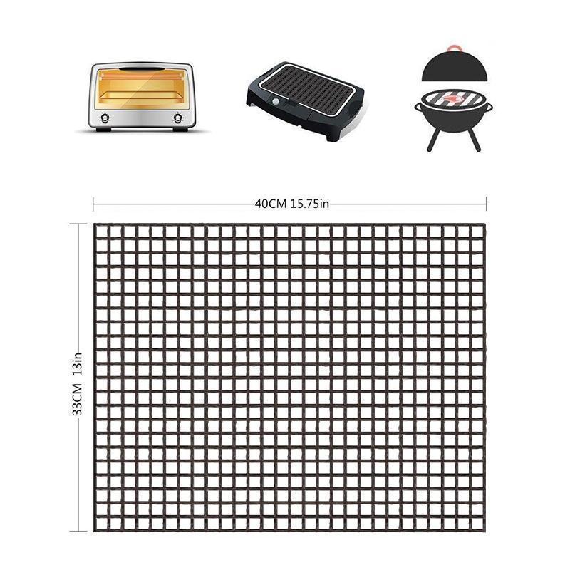 Maliben | Grillfine Bbq Grill Net / Grill Mat | Non-Stick & Reusable | Heat Resistant Up To 370 °C | For Meat, Fish & Vegetables