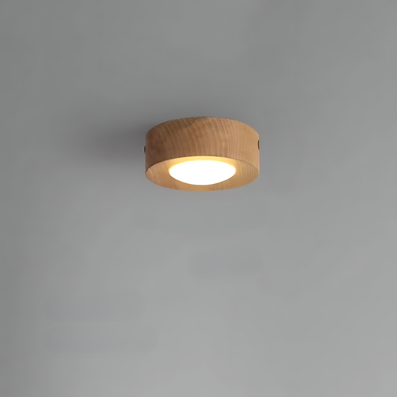 Maliben | | Walnut Ceiling Lamp With Led Spotlights