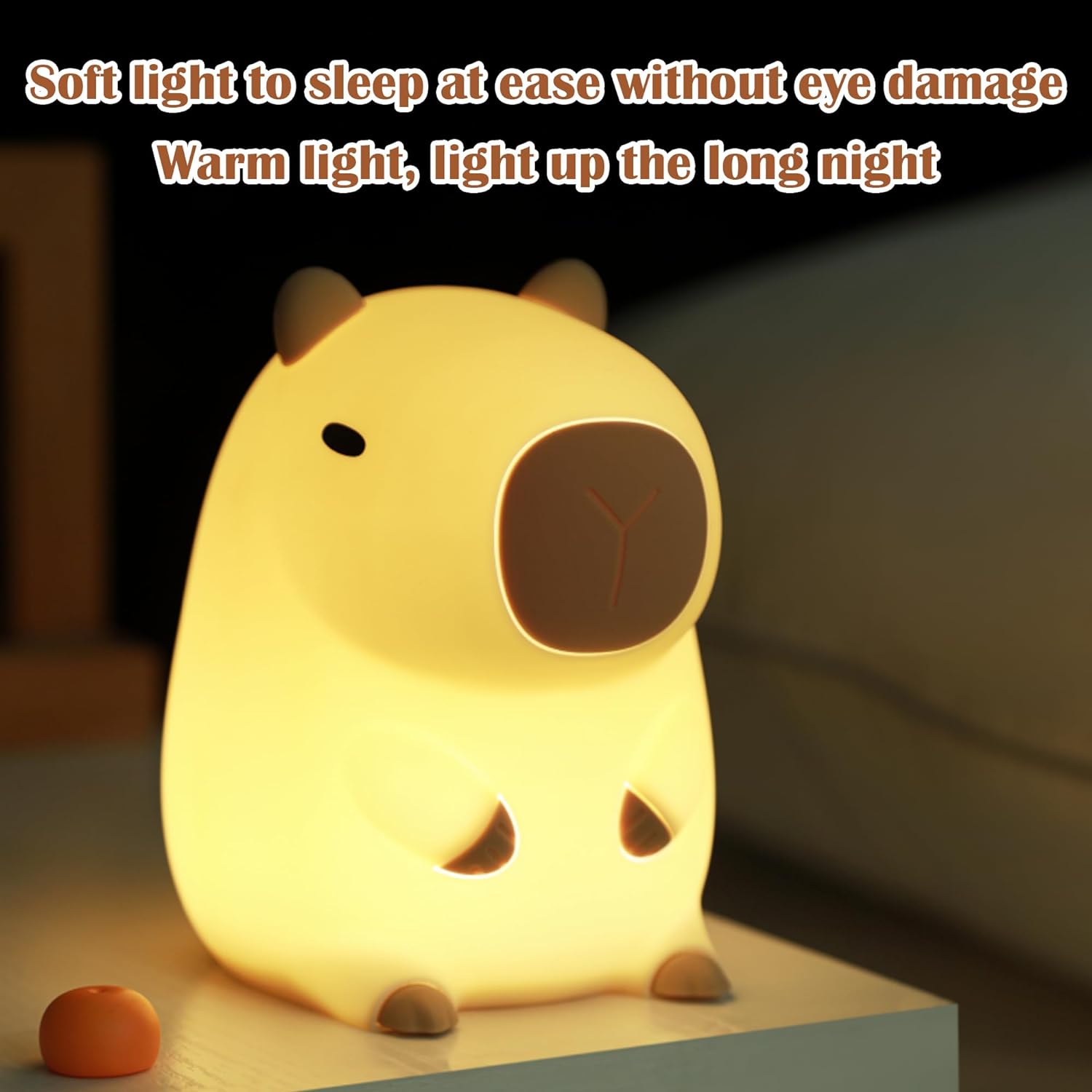Maliben | Cute Capysnuggle Night Light - Warm Light In Capybara Design