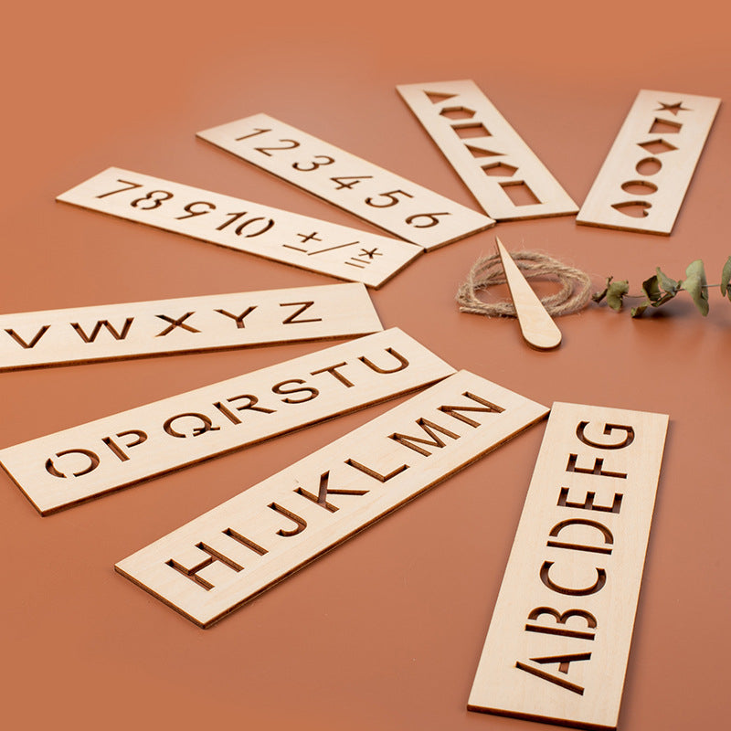 Maliben | Wooden Letters And Numbers Templates For Learning To Write