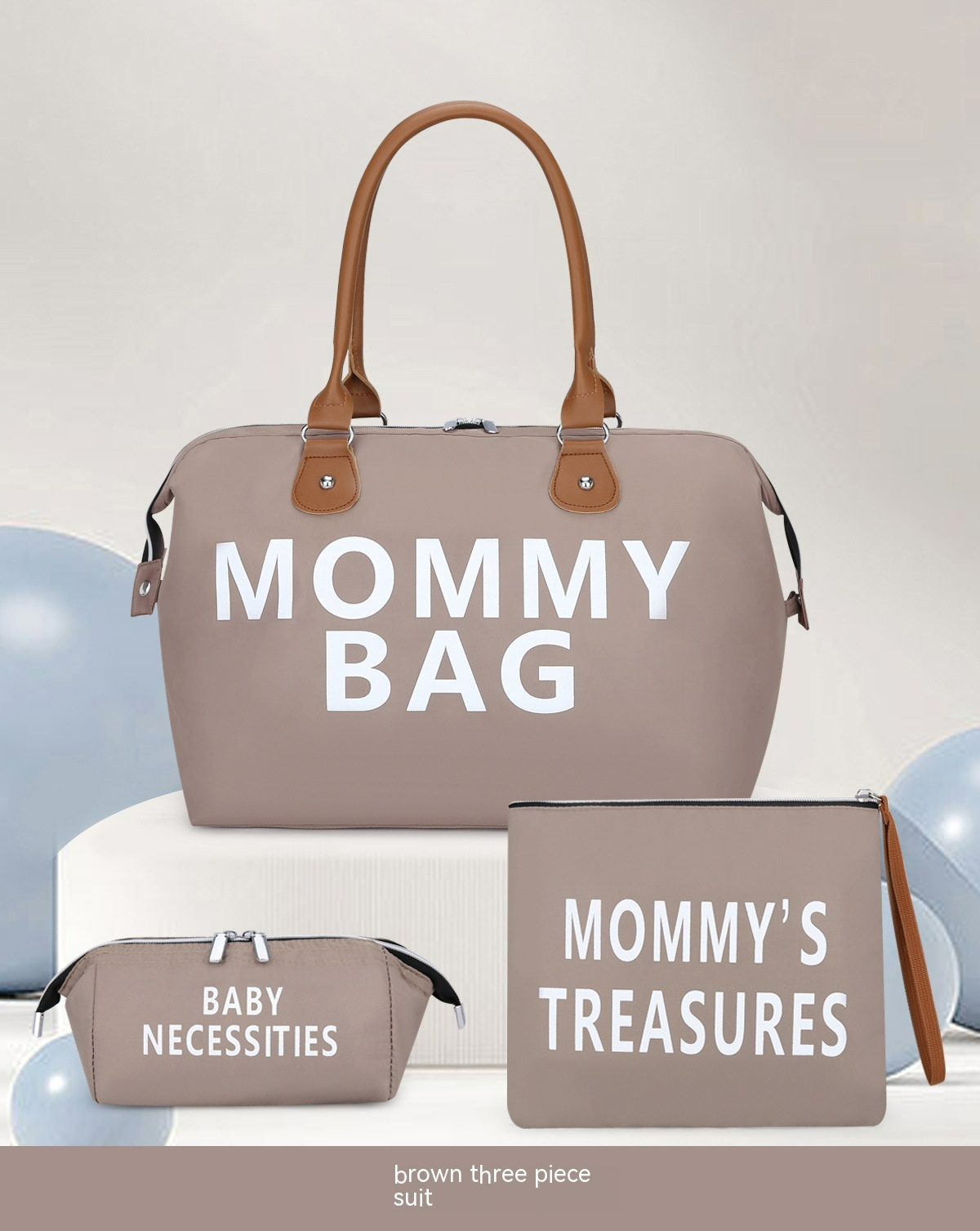 Maliben | 3-Piece Diaper Bag Set – Large Diaper Bag For Baby Supplies