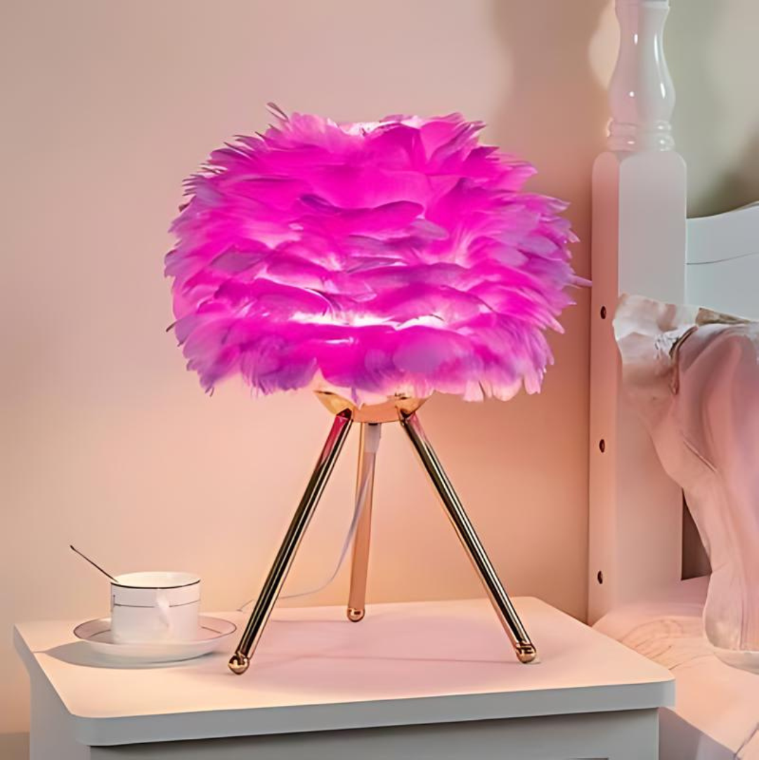 Maliben | Luxury Table Lamp With Soft Feathers