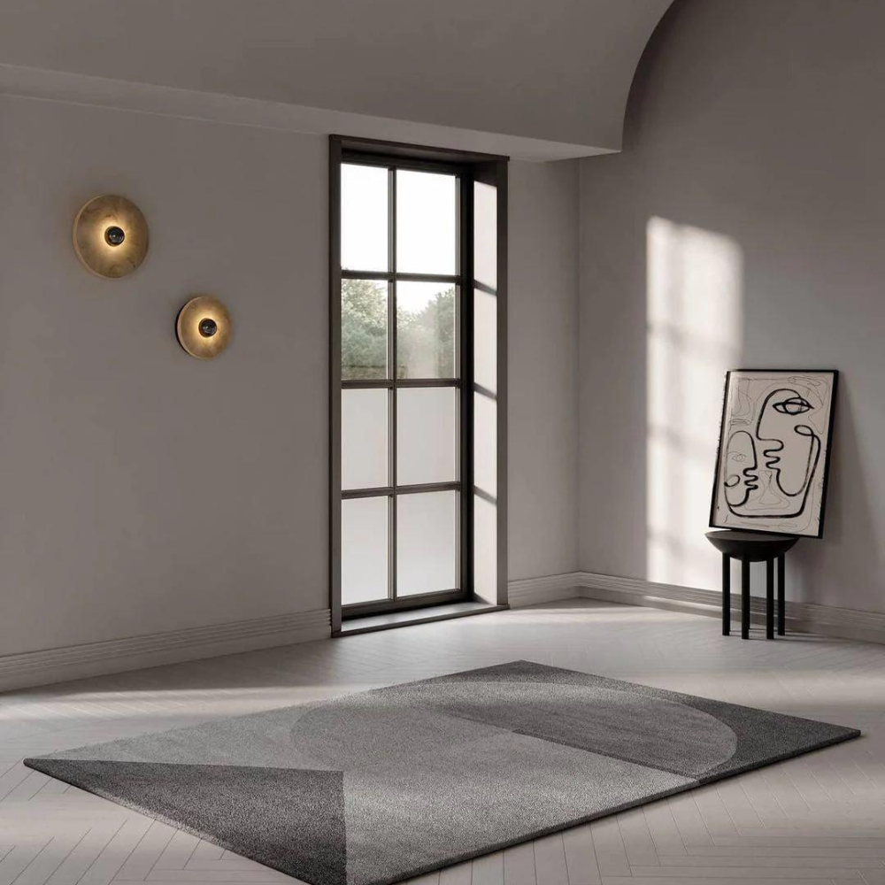 Maliben | Aurora D'or - Round Alabaster/Aluminum Wall Lamp