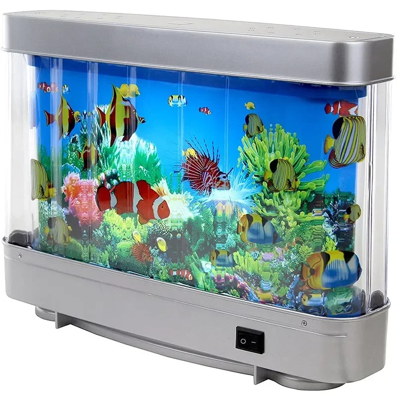 Maliben | Virtual Ocean Desk Fish Tank With Led Night Light