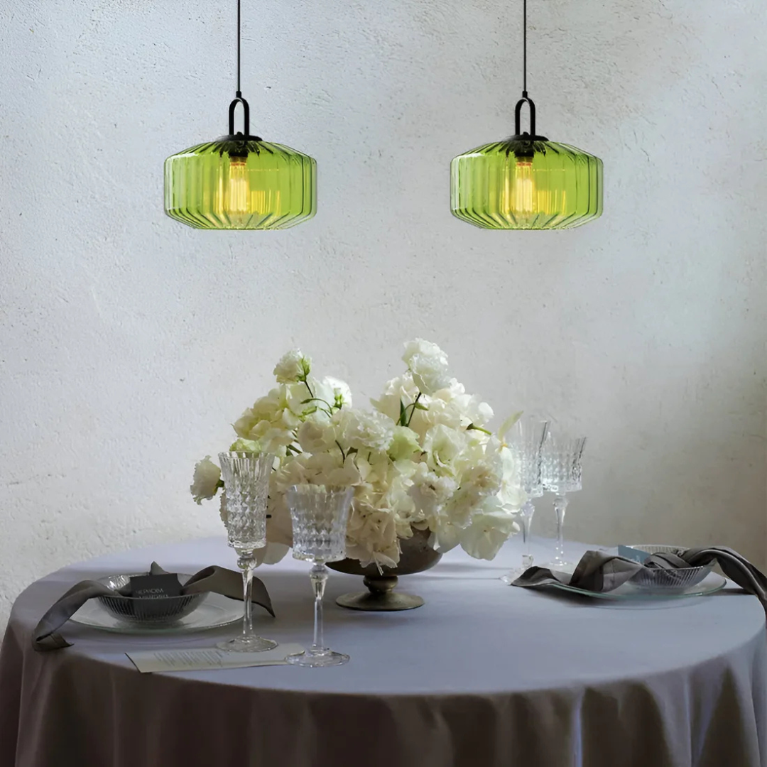 Maliben | Retro Colored Glass Pendant Lamp
