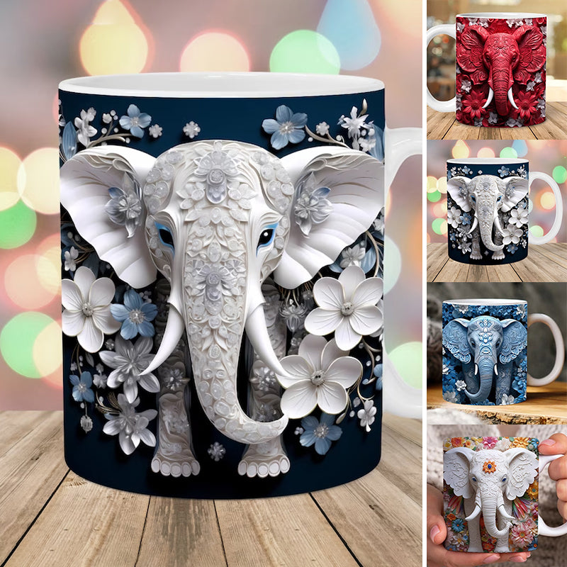 Maliben | 3D Elephant Flower Mug