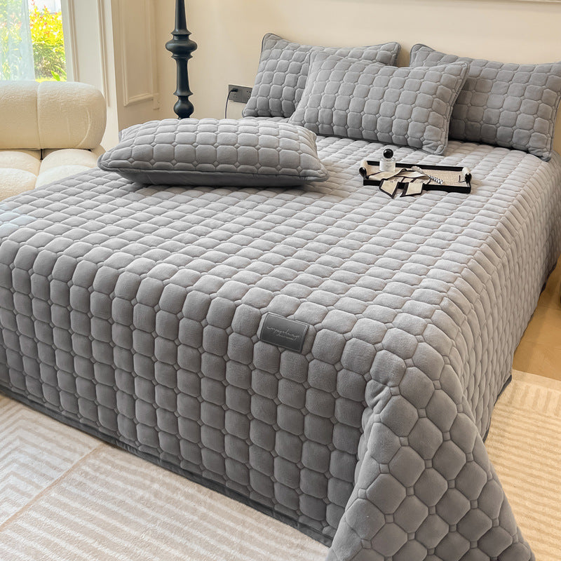 Maliben | Modern Soft Throw Blanket with Square Texture – Stylish Fluffy Bed & Sofa Cover